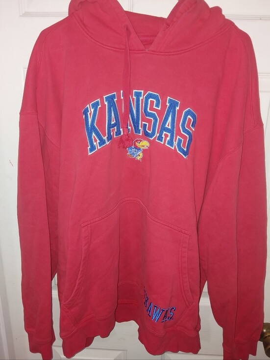 Other - Kansas Red Hoodie with Jayhawk Logo